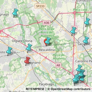 Mappa Piazzale dei Donatori, 20027 Rescaldina MI, Italia (7.09867)