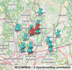 Mappa Via dei Gelsi, 20853 Biassono MB, Italia (6.182)