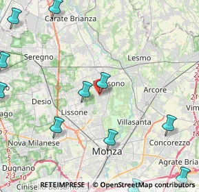 Mappa Via dei Gelsi, 20853 Biassono MB, Italia (6.55231)