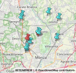 Mappa Via dei Gelsi, 20853 Biassono MB, Italia (3.32333)