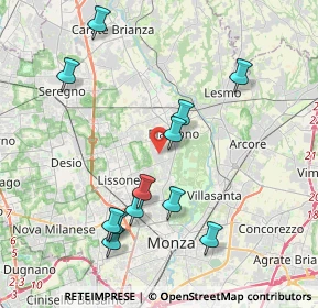Mappa Via dei Gelsi, 20853 Biassono MB, Italia (4.12667)