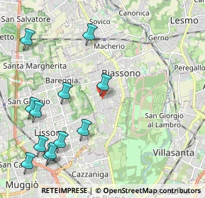 Mappa Via dei Gelsi, 20853 Biassono MB, Italia (2.615)