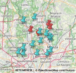 Mappa Via Pontida, 20832 Desio MB, Italia (6.38118)