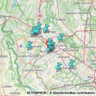 Mappa Via Tarvisio, 21052 Busto Arsizio VA, Italia (5.25077)