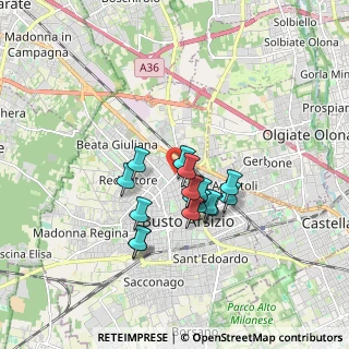 Mappa Via Tarvisio, 21052 Busto Arsizio VA, Italia (1.30188)