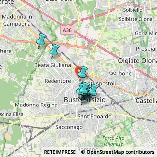 Mappa Via Tarvisio, 21052 Busto Arsizio VA, Italia (1.31333)