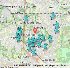 Mappa Via Michelangelo Buonarroti, 20035 Lissone MB, Italia (1.822)