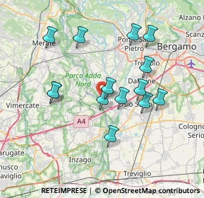 Mappa Via Sant'Ambrogio, 24042 Capriate San Gervasio BG, Italia (6.74643)