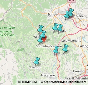 Mappa Via Giacomo Leopardi, 36073 Cornedo Vicentino VI, Italia (6.83364)