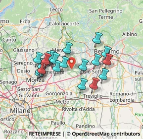 Mappa Via Enrico Berlinguer, 20874 Cornate d'Adda MB, Italia (11.4445)