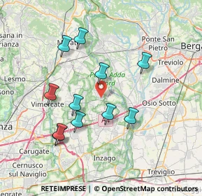 Mappa Via Enrico Berlinguer, 20874 Cornate d'Adda MB, Italia (6.98727)