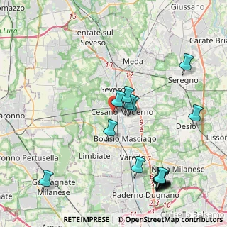 Mappa Via Enrico Cialdini, 20811 Cesano Maderno MB, Italia (4.91588)