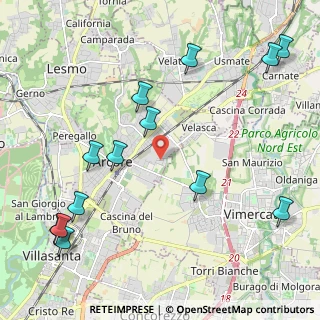 Mappa Via E. Rossi, 20862 Arcore MB, Italia (2.64462)