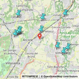 Mappa Via E. Rossi, 20862 Arcore MB, Italia (2.53909)