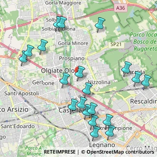 Mappa Via Cesare Battisti, 21050 Marnate VA, Italia (2.5005)