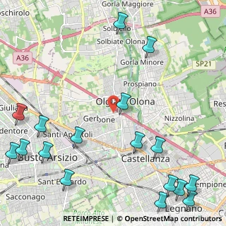 Mappa Viale Gonzaga, 21057 Olgiate Olona VA, Italia (3.21882)