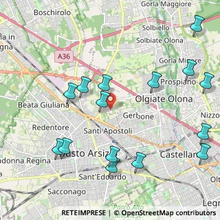Mappa Via Dante Segatto, 21057 Olgiate Olona VA, Italia (2.52333)