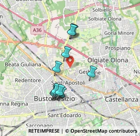 Mappa Via Dante Segatto, 21057 Olgiate Olona VA, Italia (1.63385)