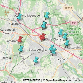 Mappa Via Dante Segatto, 21057 Olgiate Olona VA, Italia (3.80429)