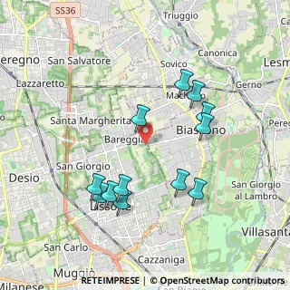 Mappa Via Vincenzo Bottego, 20851 Lissone MB, Italia (1.87167)