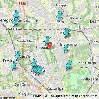 Mappa Via Vincenzo Bottego, 20851 Lissone MB, Italia (2.42933)