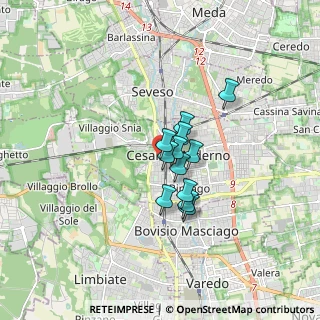 Mappa Corso della Libertà, 20031 Cesano Maderno MB, Italia (1.00167)