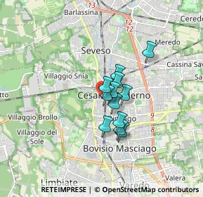 Mappa Corso della Libertà, 20031 Cesano Maderno MB, Italia (1.00167)
