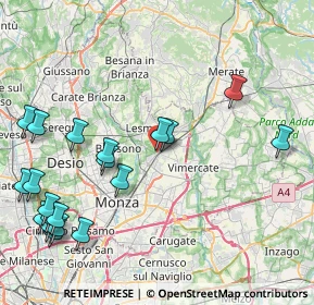 Mappa Via Isonzo, 20862 Arcore MB, Italia (10.4925)