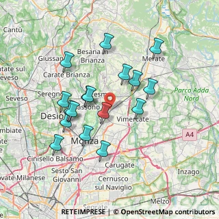 Mappa Via 4 Novembre, 20862 Arcore MB, Italia (6.67353)