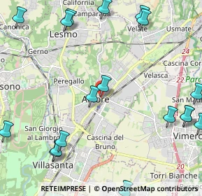 Mappa Via Isonzo, 20862 Arcore MB, Italia (3.093)
