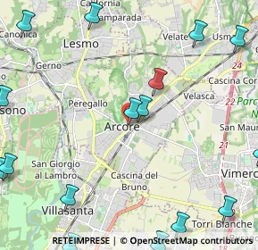 Mappa Via IV Novembre, 20862 Arcore MB, Italia (3.39667)