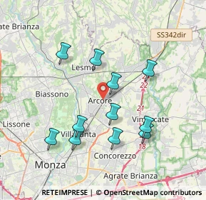 Mappa Via Isonzo, 20862 Arcore MB, Italia (3.50182)