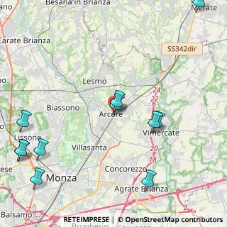 Mappa Via 4 Novembre, 20862 Arcore MB, Italia (5.58545)