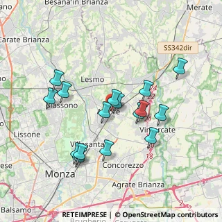 Mappa Via 4 Novembre, 20862 Arcore MB, Italia (3.42375)