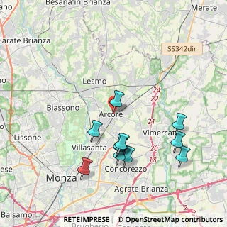 Mappa Via 4 Novembre, 20862 Arcore MB, Italia (3.93909)
