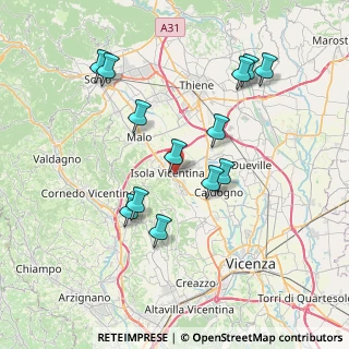 Mappa Via Aldo Moro, 36033 Isola Vicentina VI, Italia (7.36077)