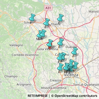 Mappa Via A. Moro, 36033 Isola Vicentina VI, Italia (7.71353)