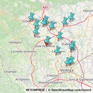 Mappa Via Aldo Moro, 36033 Isola Vicentina VI, Italia (7.81933)