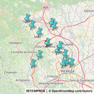 Mappa Via A. Moro, 36033 Isola Vicentina VI, Italia (7.20714)