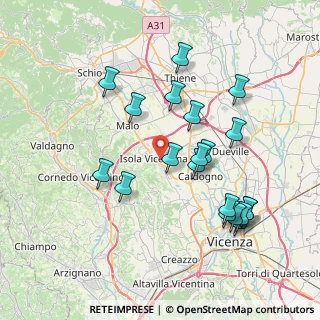 Mappa Via A. Moro, 36033 Isola Vicentina VI, Italia (7.711)