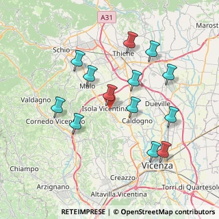 Mappa Via Aldo Moro, 36033 Isola Vicentina VI, Italia (7.46769)