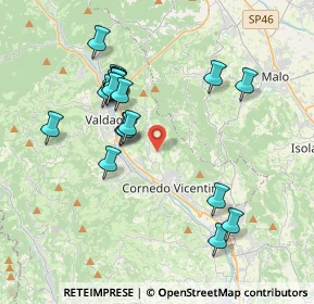 Mappa Via Mezzi, 36073 Cornedo Vicentino VI, Italia (3.6865)