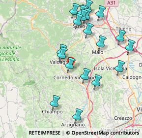 Mappa Via Mezzi, 36073 Cornedo Vicentino VI, Italia (8.661)