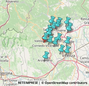 Mappa Via Mezzi, 36073 Cornedo Vicentino VI, Italia (10.85833)