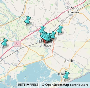 Mappa Via Lungo Piave Superiore, 30027 San Donà di Piave VE, Italia (4.44083)