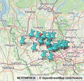Mappa Viale Lombardia, 20027 Rescaldina MI, Italia (10.202)