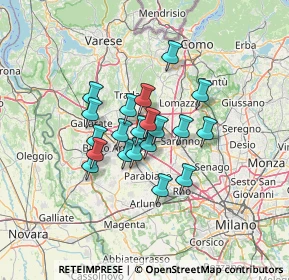Mappa Viale Lombardia, 20027 Rescaldina MI, Italia (9.1595)