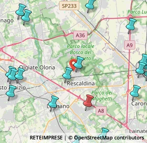 Mappa Viale Lombardia, 20027 Rescaldina MI, Italia (6.4295)