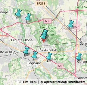 Mappa Viale Lombardia, 20027 Rescaldina MI, Italia (3.63091)