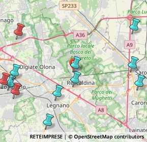 Mappa Viale Lombardia, 20027 Rescaldina MI, Italia (5.93308)
